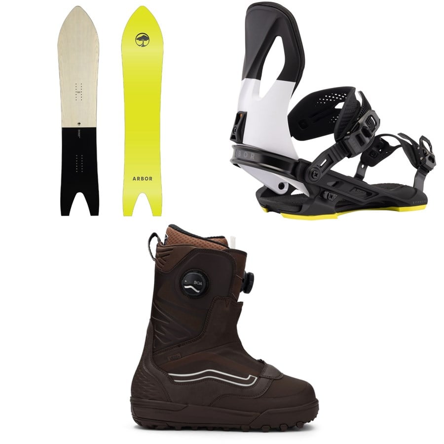Arbor A-Frame Snowboard + Cypress Snowboard Bindings + Vans Verse Snowboard Boots 2026