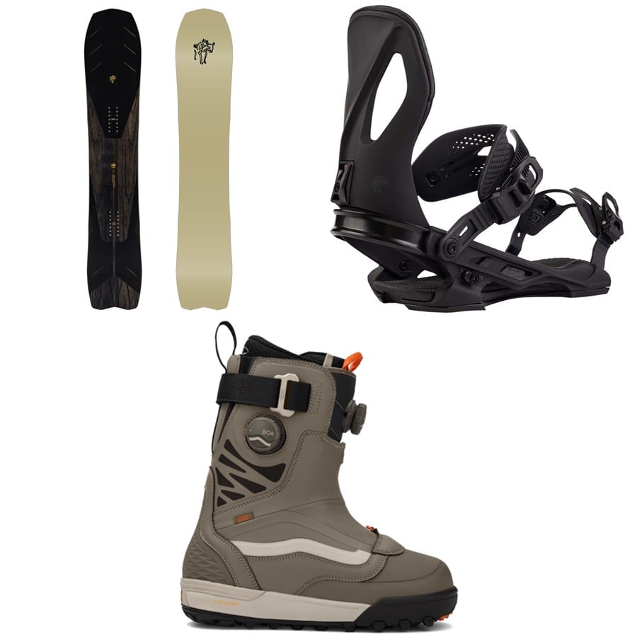 Arbor Bryan Iguchi Pro Snowboard + Cypress Snowboard Bindings + Vans Verse Range Edition Snowboard Boots 2026