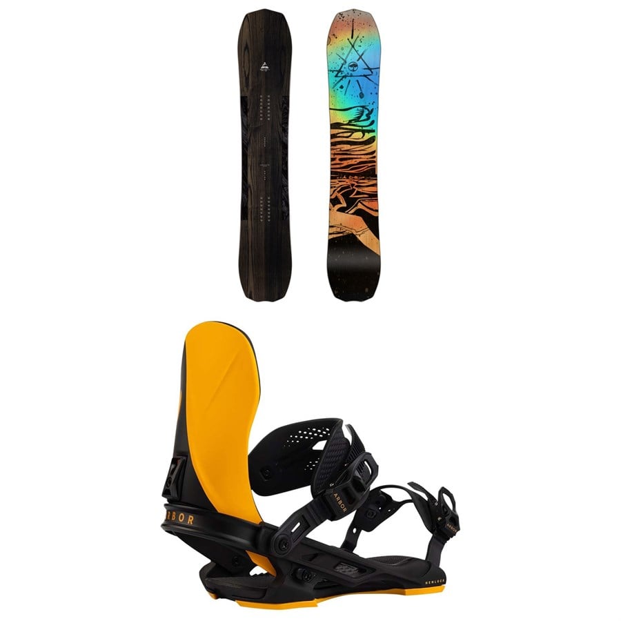 Arbor Bryan Iguchi Pro Snowboard + Hemlock Snowboard Bindings 2025