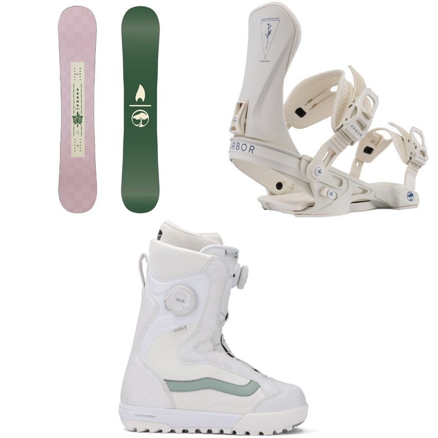 Arbor Cadence Snowboard + Sequoia Snowboard Bindings + Vans Encore Pro Snowboard Boots - Women's 2026