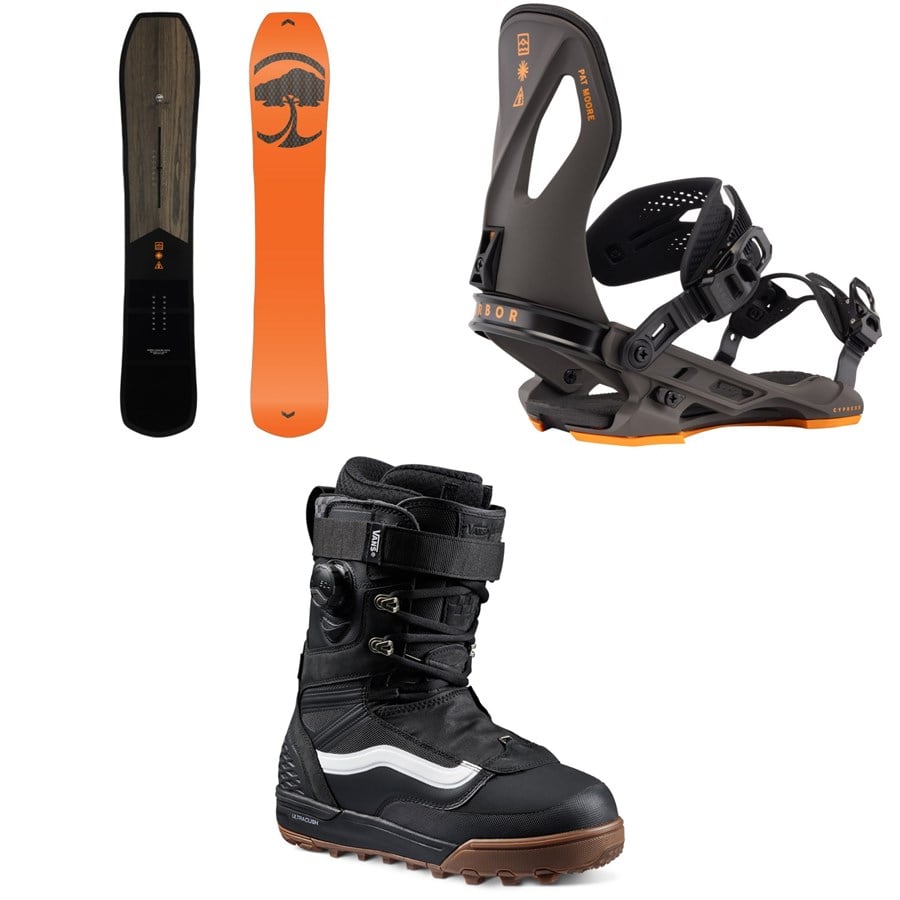 Arbor Carbon Coda Snowboard + Cypress Snowboard Bindings + Vans Infuse Snowboard Boots 2026
