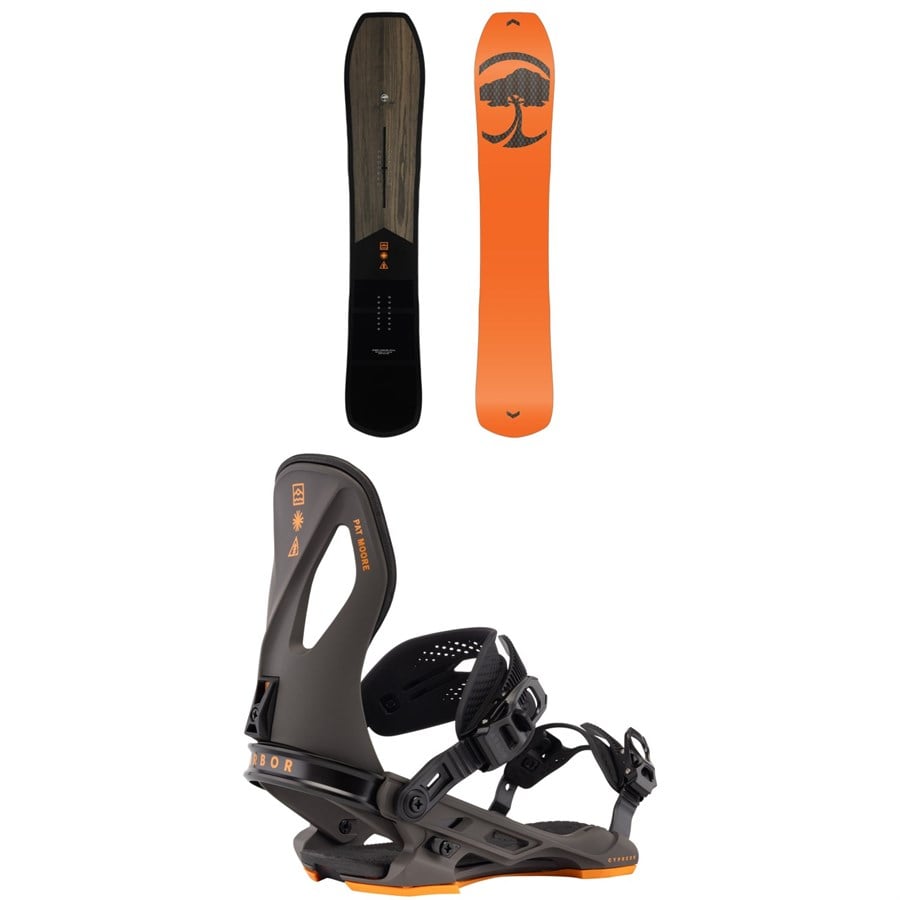 Arbor Carbon Coda Snowboard + Cypress Snowboard Bindings 2026