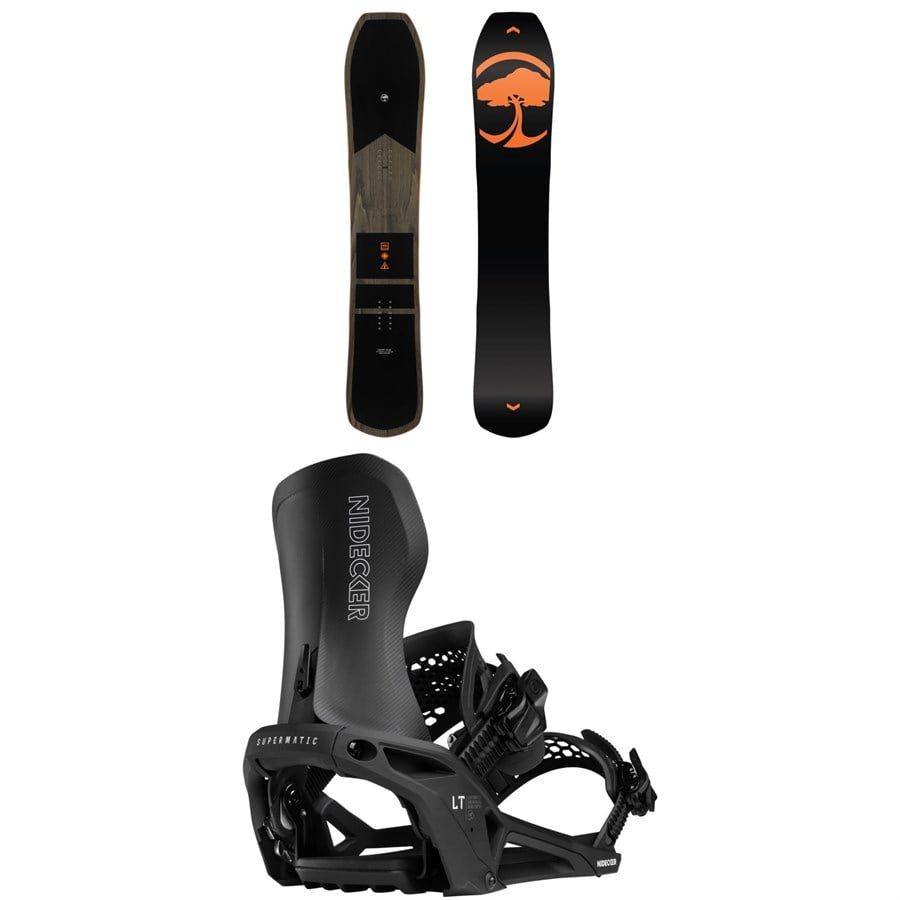 Arbor Coda Snowboard + Nidecker LT Supermatic Snowboard Bindings 2026