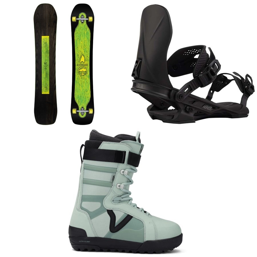 Arbor DK Park Pro Snowboard + Hemlock Snowboard Bindings + Vans Hi-Standard Pro Snowboard Boots 2026