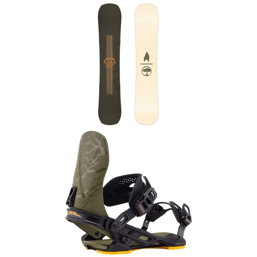 Arbor Draft Snowboard + Hemlock Snowboard Bindings 2026