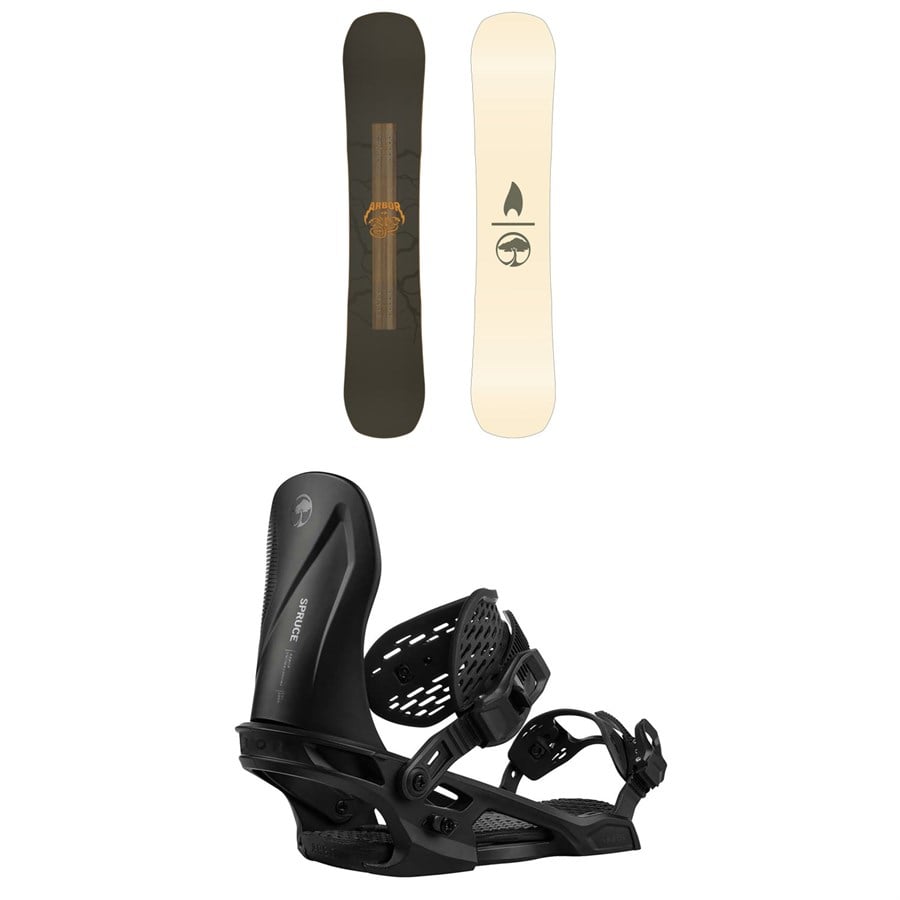 Arbor Draft Snowboard + Spruce Snowboard Bindings 2026