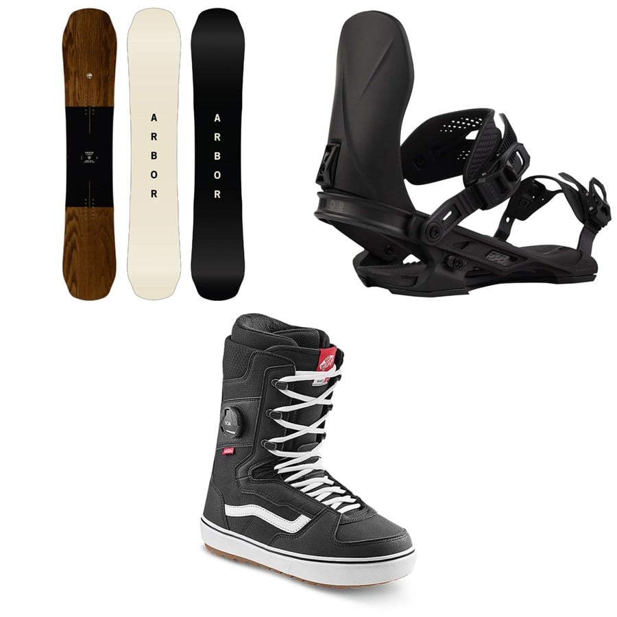 Arbor Element Snowboard + Hemlock Snowboard Bindings + Vans Invado OG Snowboard Boots 2026