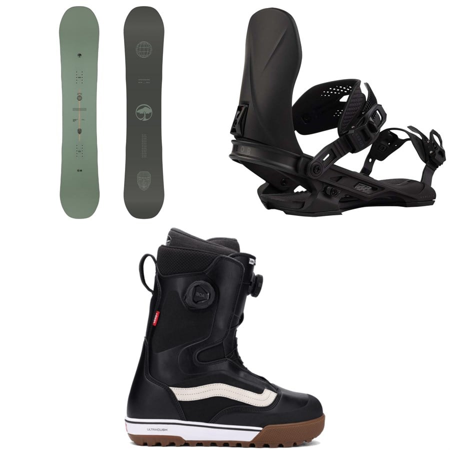 Arbor Formula Decon Snowboard + Hemlock Snowboard Bindings + Vans Aura Pro Snowboard Boots 2026