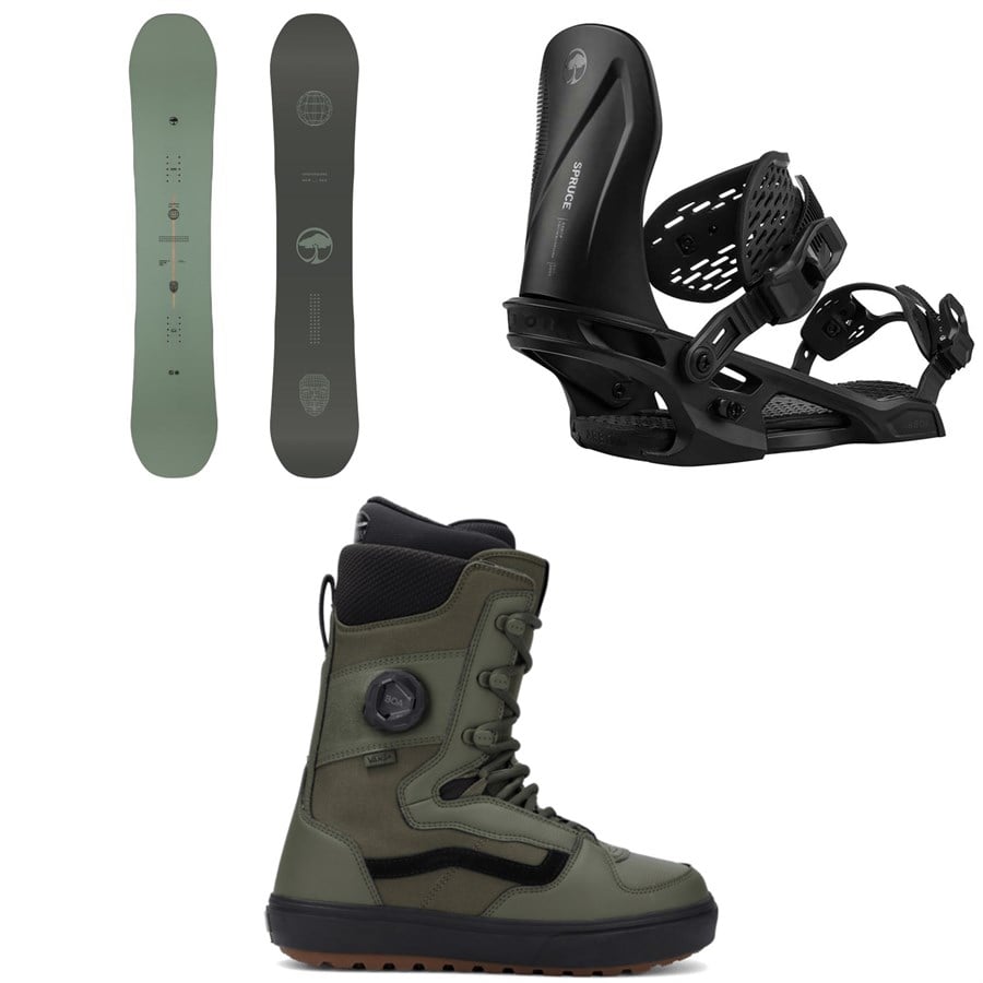 Arbor Formula Decon Snowboard + Spruce Snowboard Bindings + Vans Invado OG Snowboard Boots 2026