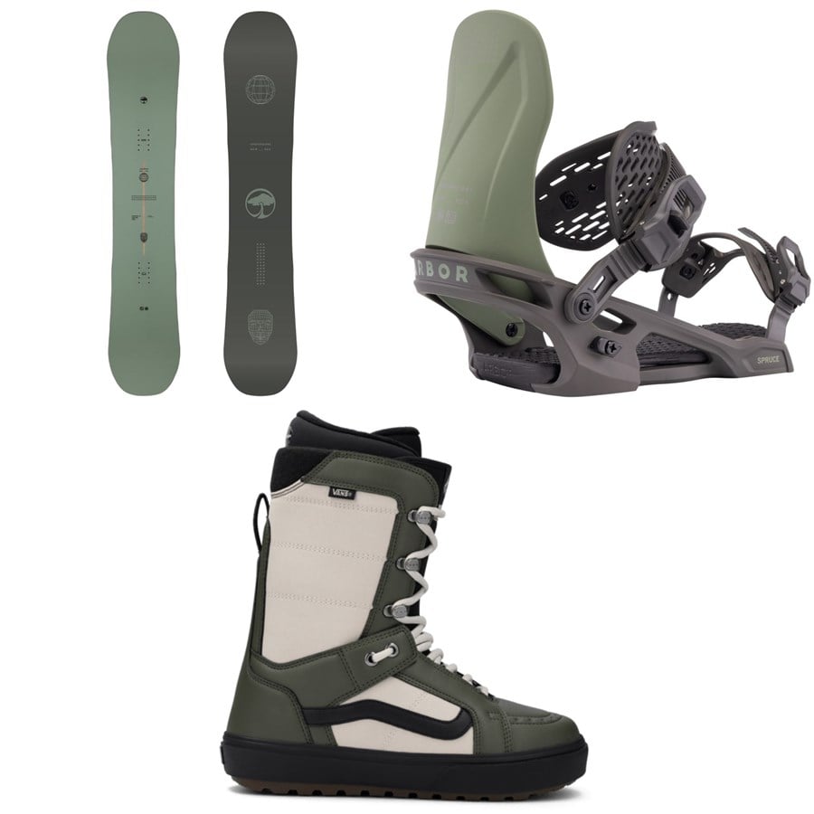 Arbor Formula Decon Snowboard + Spruce Snowboard Bindings + Vans Hi Standard OG Snowboard Boots 2026