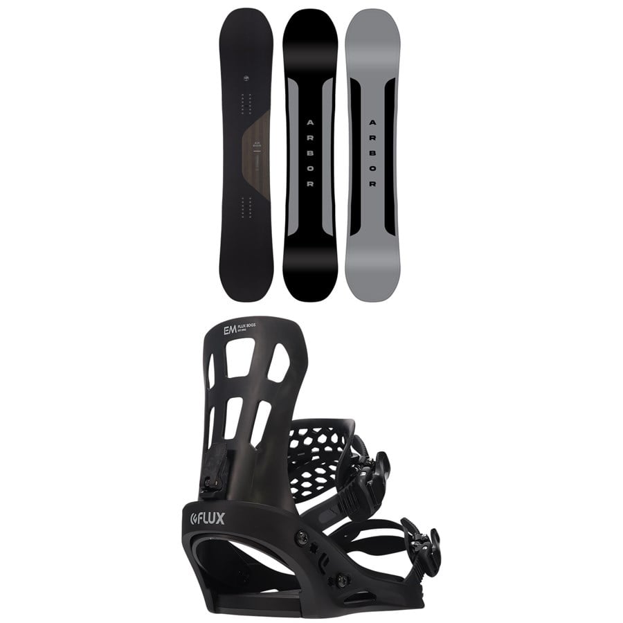 Arbor Formula Snowboard + Flux EM Snowboard Bindings
