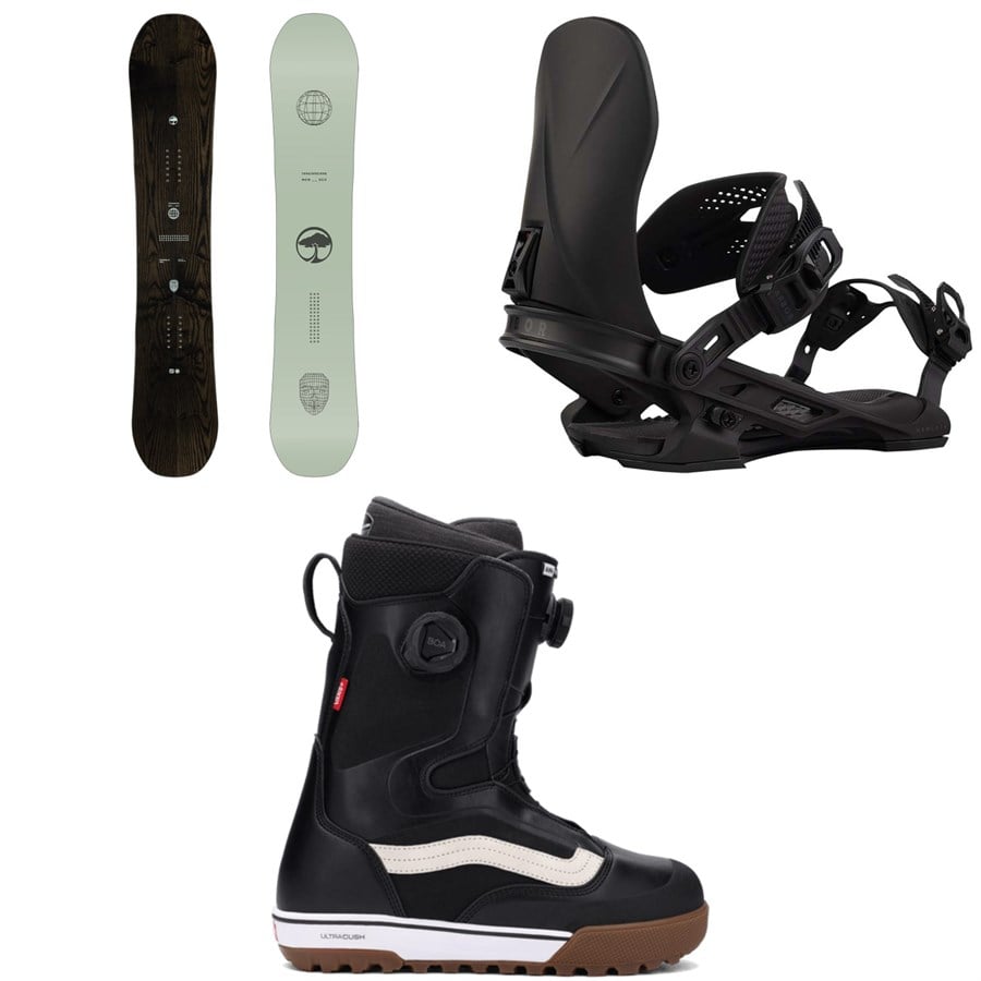 Arbor Formula Snowboard + Hemlock Snowboard Bindings + Vans Aura Pro Snowboard Boots 2026
