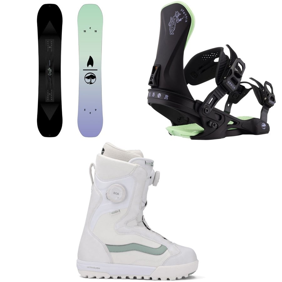 Arbor Kuro Neko Snowboard + Sequoia Snowboard Bindings + Vans Encore Pro Snowboard Boots - Women's 2026