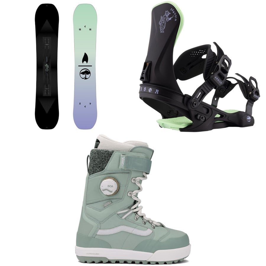 Arbor Kuro Neko Snowboard + Sequoia Snowboard Bindings + Vans Luna Pro Snowboard Boots - Women's 2026