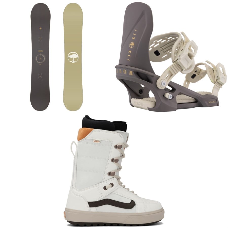 Arbor Mantra Decon Snowboard + Acacia Snowboard Bindings + Vans Hi Standard OG Snowboard Boots - Women's 2026