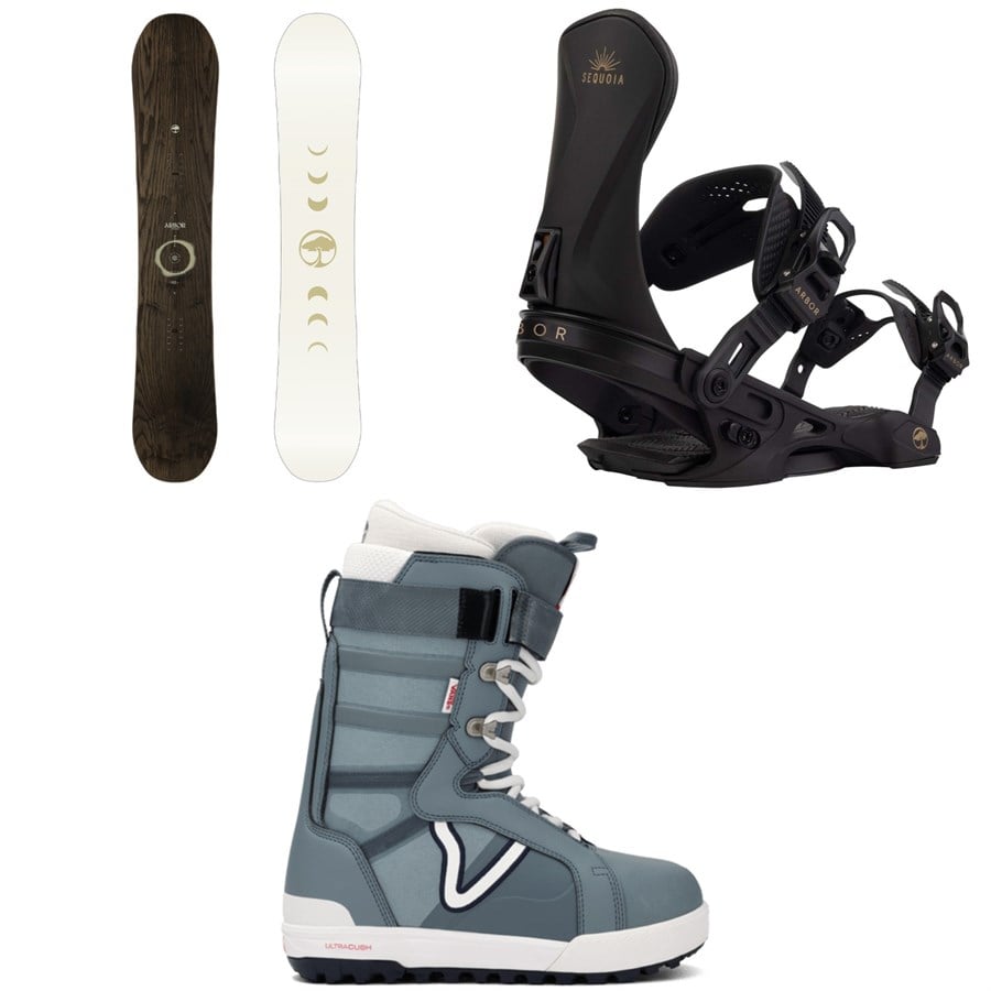 Arbor Mantra Snowboard + Sequoia Snowboard Bindings + Vans Hi-Standard Pro Snowboard Boots - Women's 2026