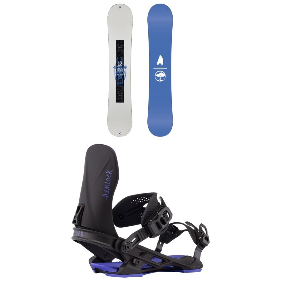 Arbor Metal Machine Decon Snowboard + Hemlock Snowboard Bindings 2026