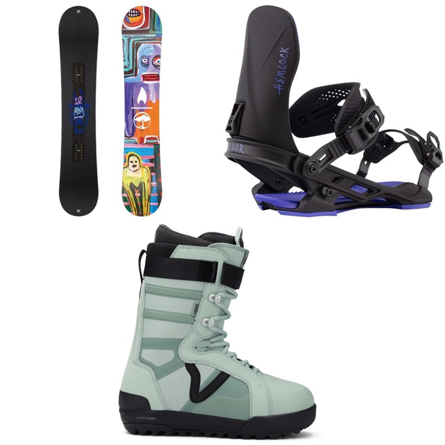 Arbor Metal Machine Snowboard + Hemlock Snowboard Bindings + Vans Hi-Standard Pro Snowboard Boots 2026