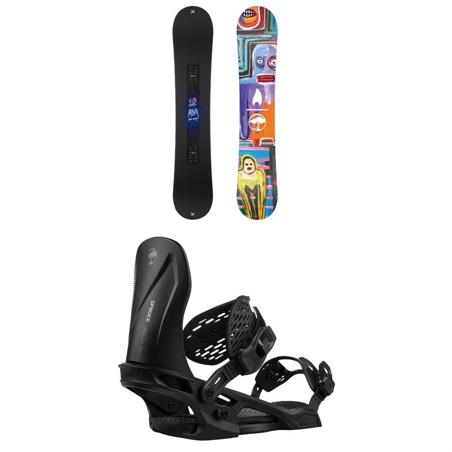 Arbor Metal Machine Snowboard + Spruce Snowboard Bindings 2026