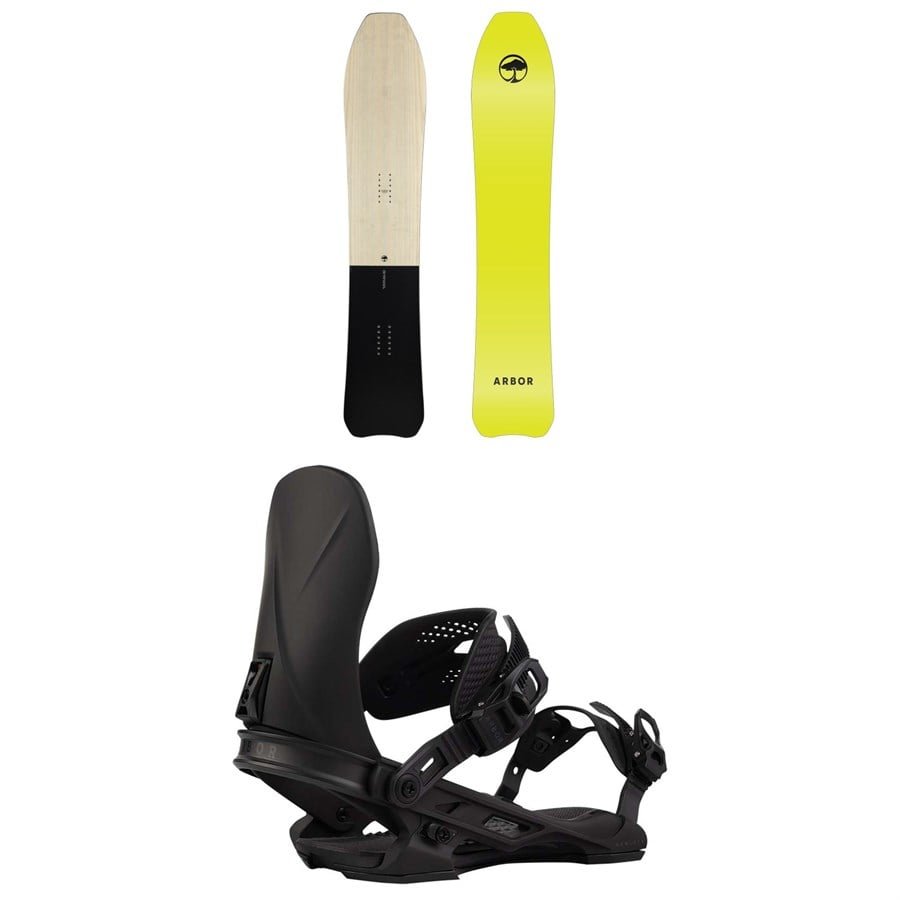 Arbor Padre Snowboard + Hemlock Snowboard Bindings 2026