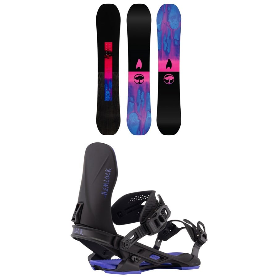 Arbor Rain Snowboard + Hemlock Snowboard Bindings 2026