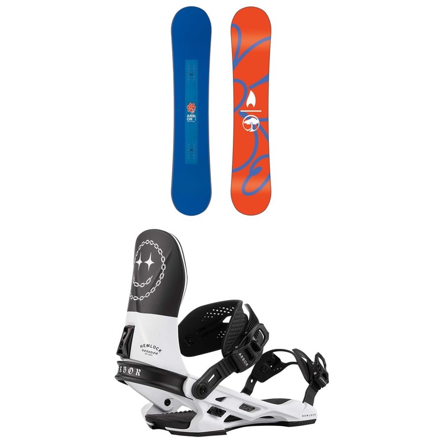 Arbor Relapse Snowboard + Hemlock Snowboard Bindings 2025