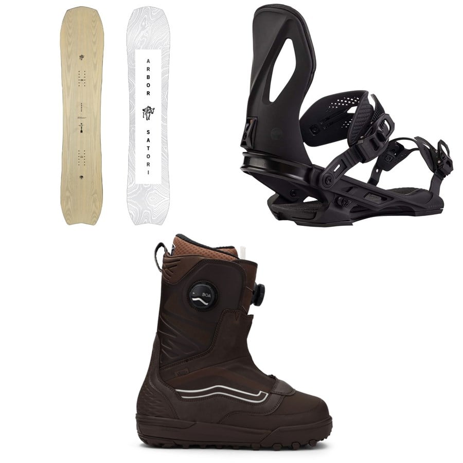 Arbor Satori Snowboard + Cypress Snowboard Bindings + Vans Verse Snowboard Boots 2026