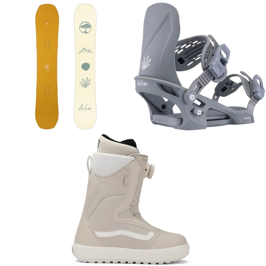 Arbor Swoon Decon Snowboard + Acacia Snowboard Bindings + Vans Encore OG Snowboard Boots - Women's 2026