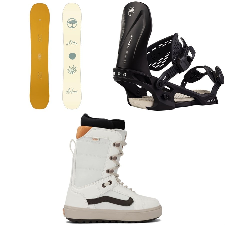 Arbor Swoon Decon Snowboard + Acacia Snowboard Bindings + Vans Hi Standard OG Snowboard Boots - Women's 2026