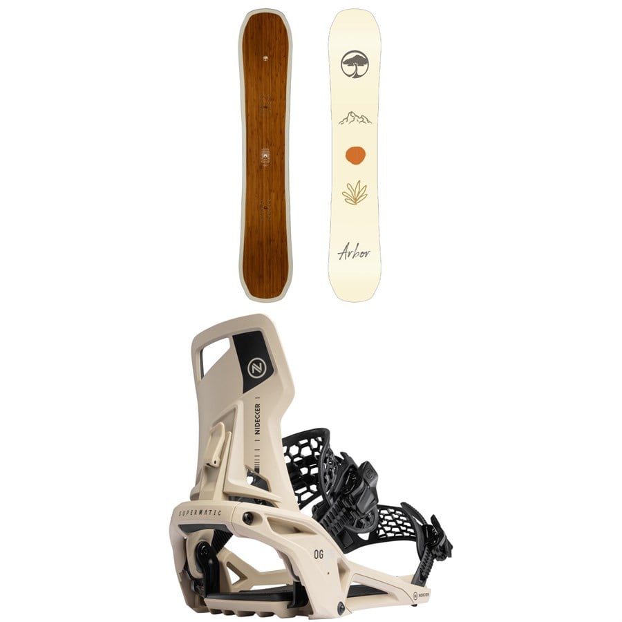 Arbor Swoon Snowboard + Nidecker OG Supermatic Snowboard Bindings - Women's 2026