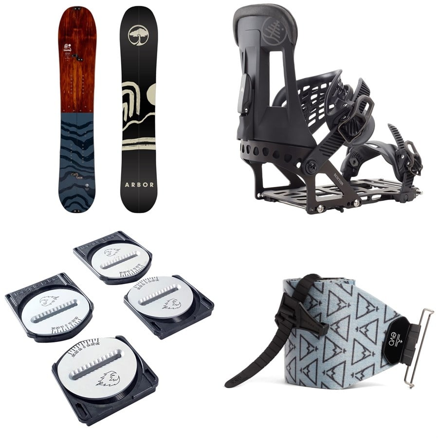 Arbor Veda Splitboard Splitboard + Burton Hitchhiker Splitboard Bindings + Spark R&D Spark Pucks + evo x Pomoca Pro Glide Splitboard Skins - Women's
