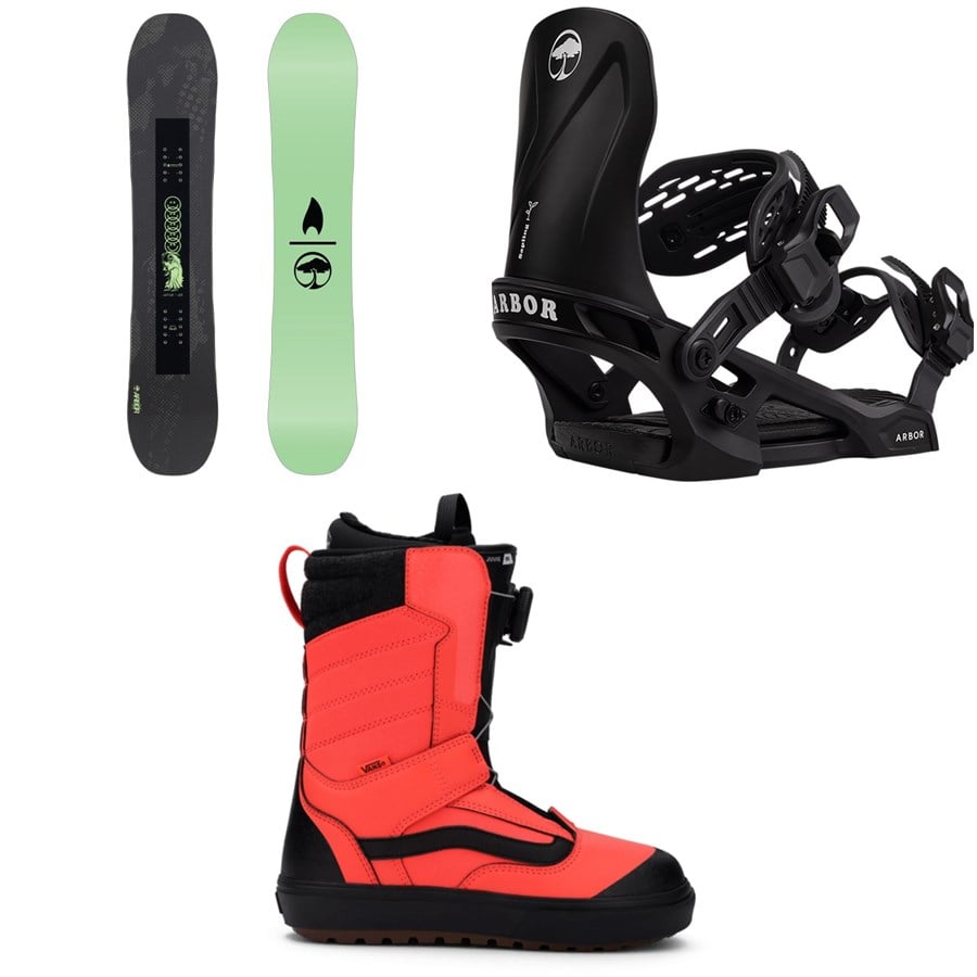 Arbor Votive Snowboard + Sapling Snowboard Bindings + Vans Juvie OG Snowboard Boots - Kids' 2026
