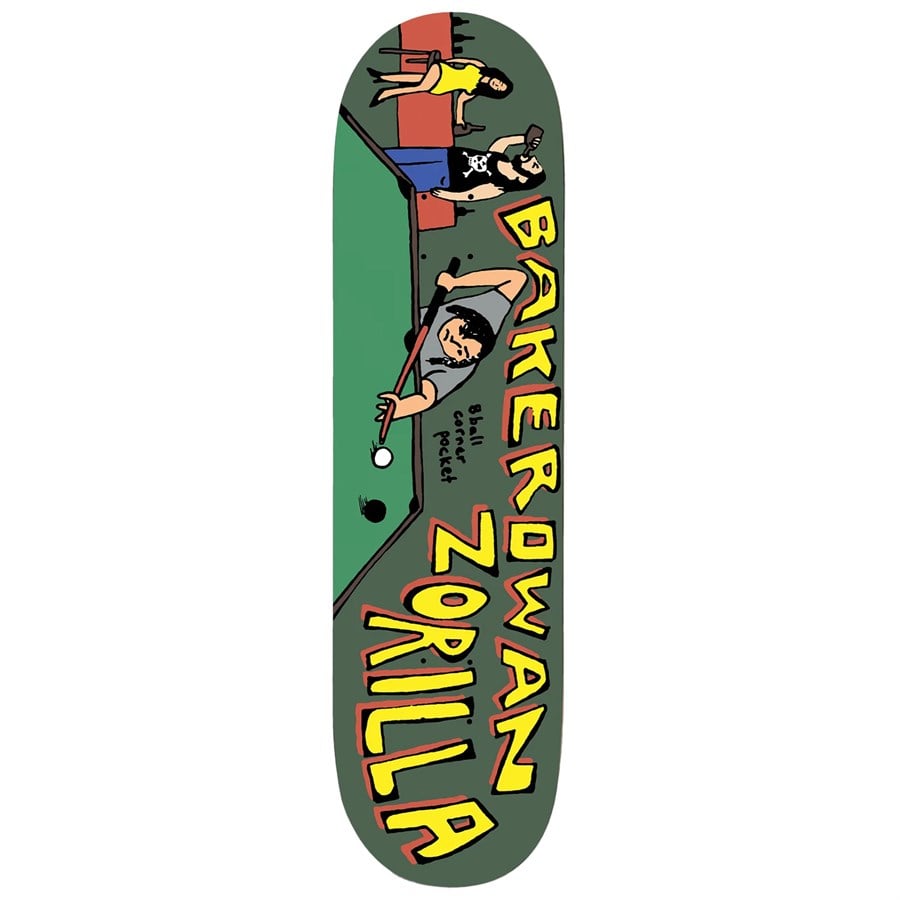Baker Rowan Zorilla 8 Ball Corner Pocket 8.5 Skateboard Deck