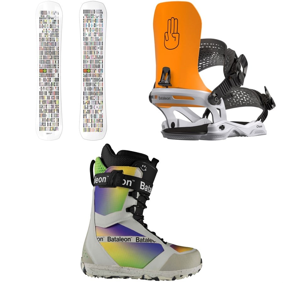 Bataleon 20Y Snowboard + Chaos Asymwrap Snowboard Bindings + Salsa Lace Snowboard Boots