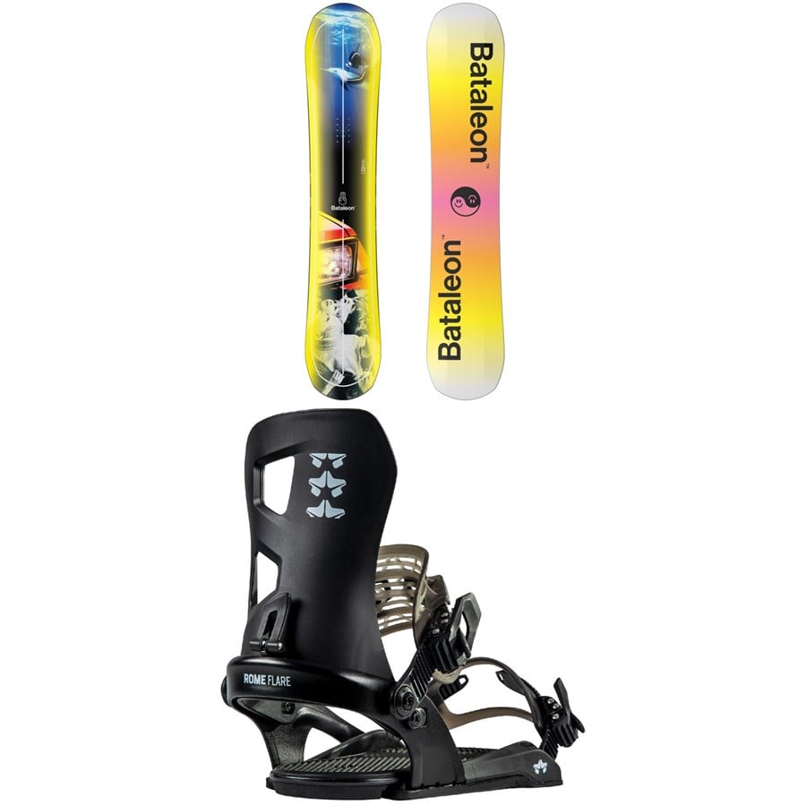 Bataleon Distortia Snowboard + Rome Flare Snowboard Bindings - Women's