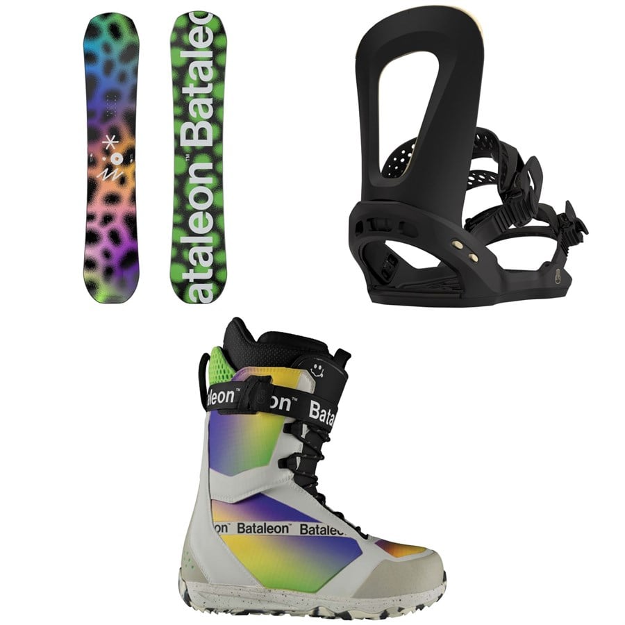 Bataleon Fun.Kink Snowboard + Blow Snowboard Bindings + Salsa Lace Snowboard Boots