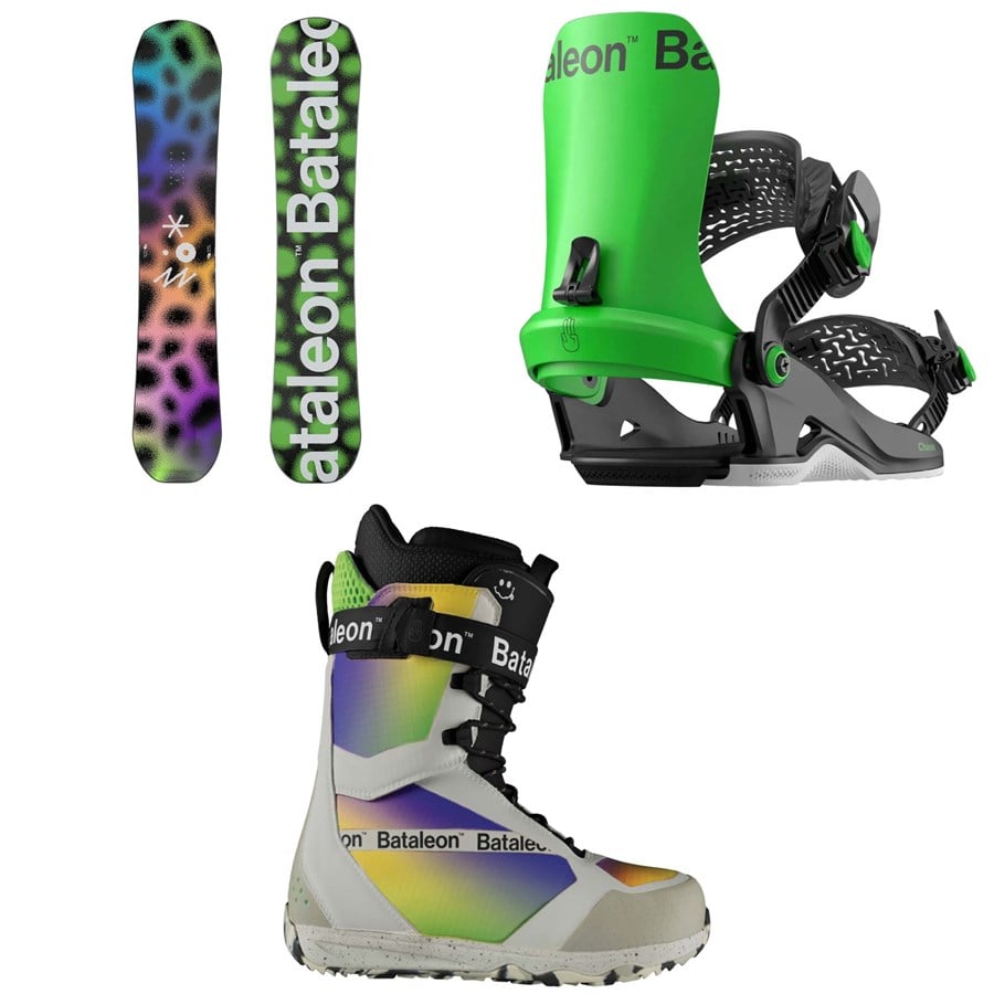 Bataleon Fun.Kink Snowboard + Chaos Heelwrap Snowboard Bindings + Salsa Lace Snowboard Boots 2025