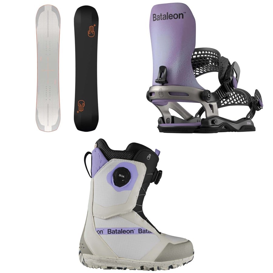 Bataleon Push Up+ Snowboard + Etna Snowboard Bindings + Mosh BOA Snowboard Boots - Women's 2025