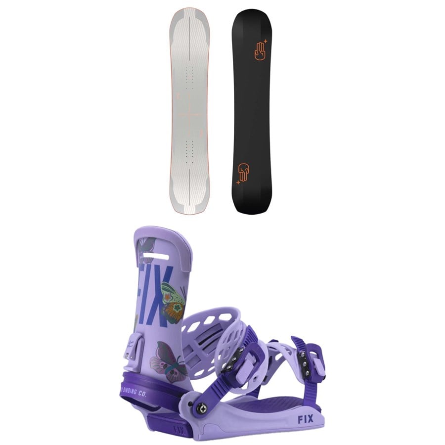 Bataleon Push Up+ Snowboard + Fix Iris Pro Snowboard Bindings - Women's 2025