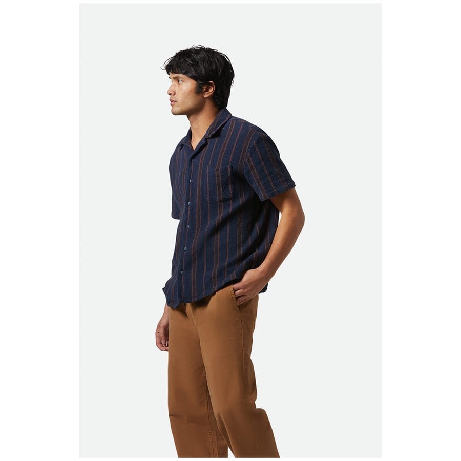 Brixton Bunker Waffle Stripe Short-Sleeve Shirt - Men's