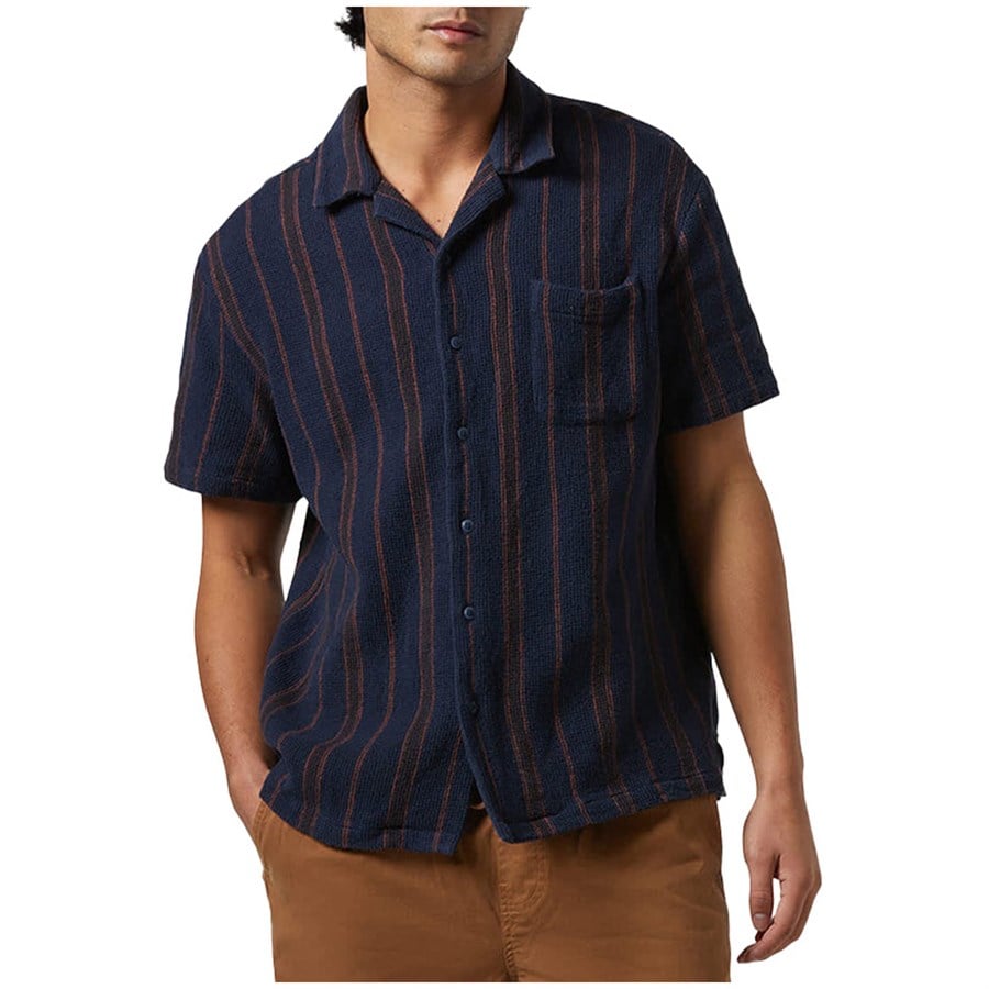 Brixton Bunker Waffle Stripe Short-Sleeve Shirt - Men's