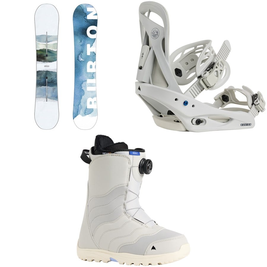 Burton Cultivator Snowboard + Citizen Snowboard Bindings + Mint Boa Snowboard Boots - Women's 2026