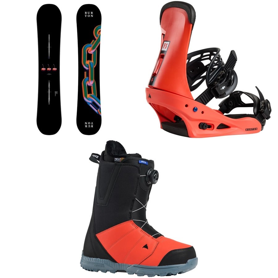 Burton Cultivator Snowboard + Freestyle Snowboard Bindings + Moto Boa Snowboard Boots 2026