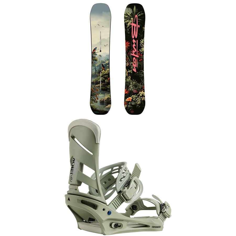 Burton Custom Flying V Snowboard + Mission Snowboard Bindings 2026