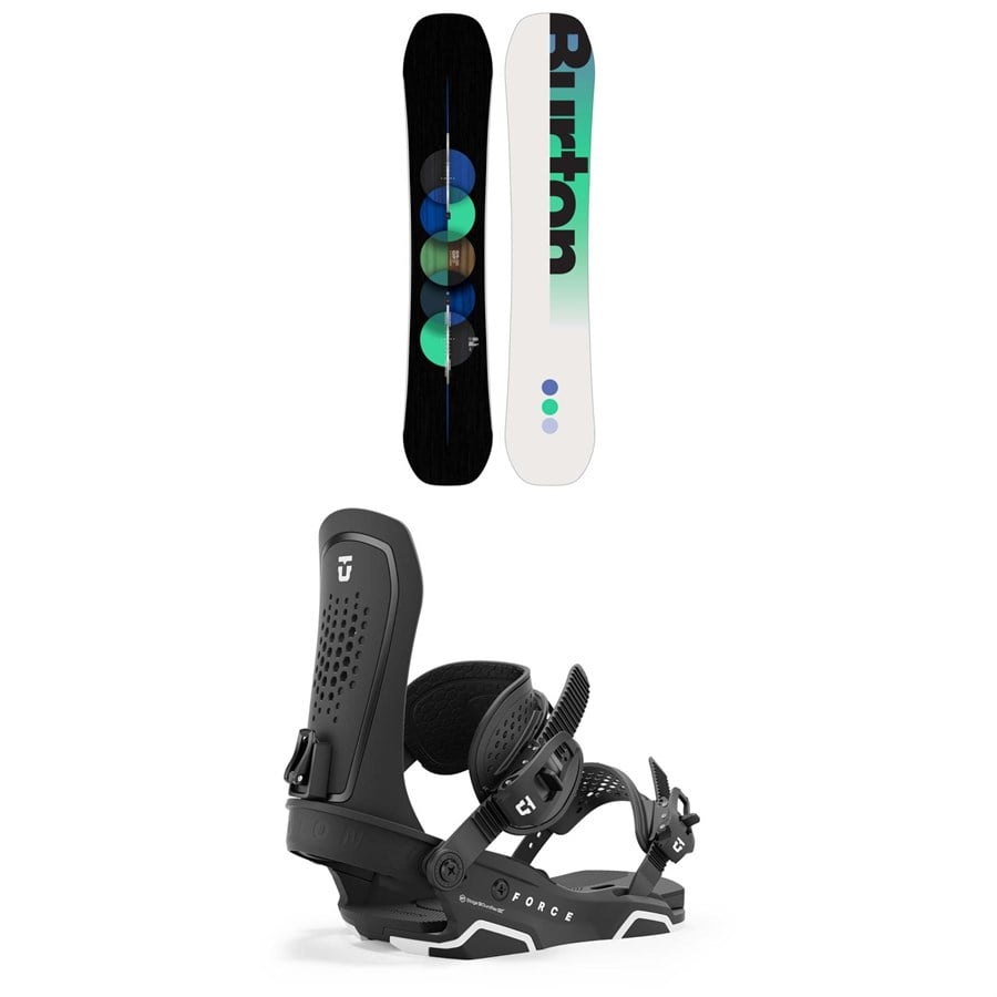 Burton Custom Flying V Snowboard + Union Force Snowboard Bindings 2025