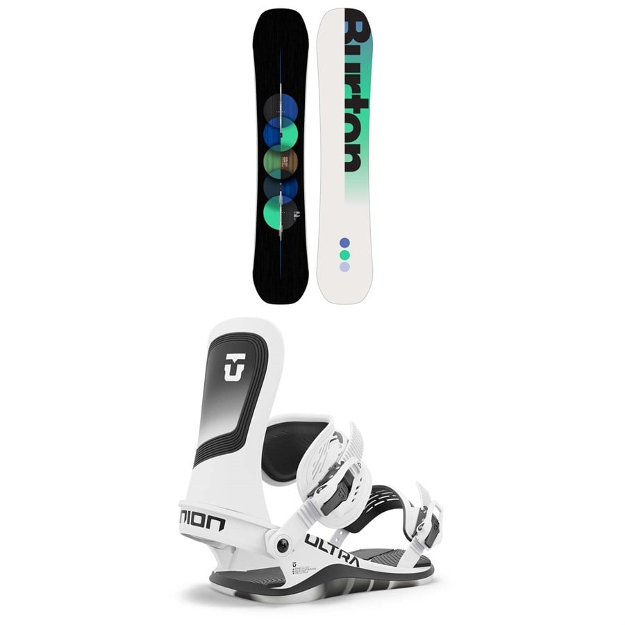 Burton Custom Flying V Snowboard + Union Ultra Snowboard Bindings 2025