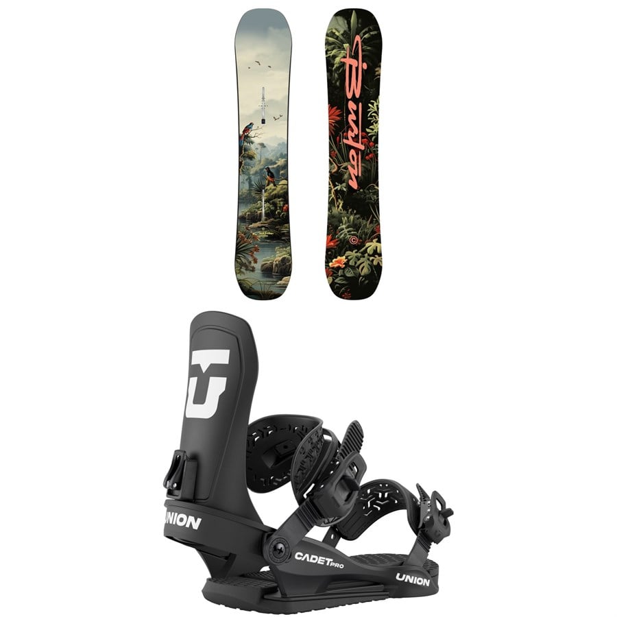 Burton Custom Smalls Snowboard + Union Cadet Pro Snowboard Bindings - Kids' 2026