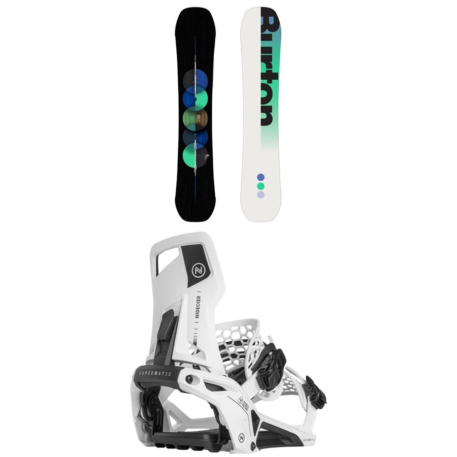 Burton Custom Snowboard + Nidecker Supermatic Snowboard Bindings 2025