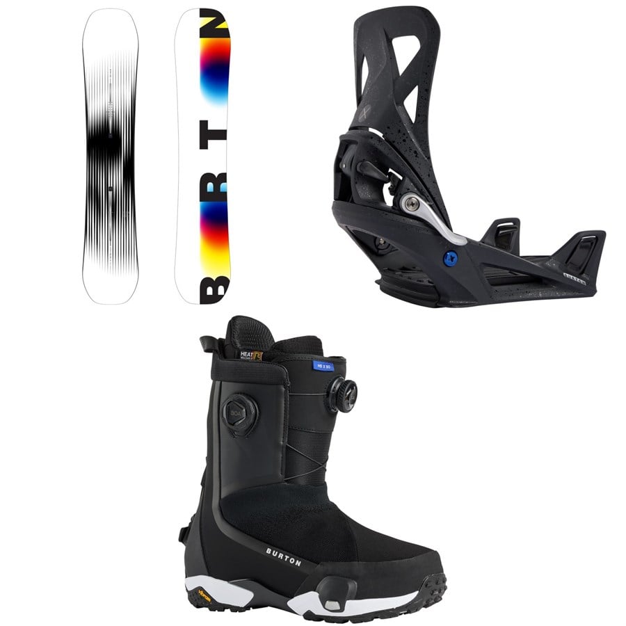 Burton Custom X Snowboard + Step On X Snowboard Bindings + Highshot X Step On Snowboard Boots 2026