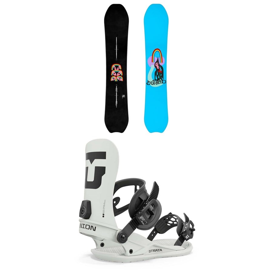 Burton Deep Thinker Snowboard + Union Strata Snowboard Bindings 2025